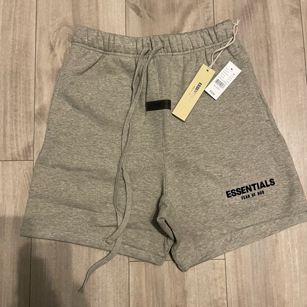 Small Dark Oatmeal Essentials Fear of God Shorts